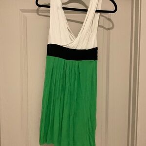 Green and White Sleeveless Dress Bailey 44